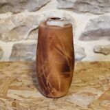 Partially glazed ceramic vase