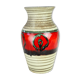 Frieze vase with green and red round