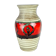 Frieze vase with green and red round