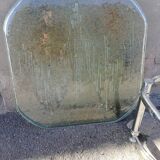 Chromium coffee table and glass slab