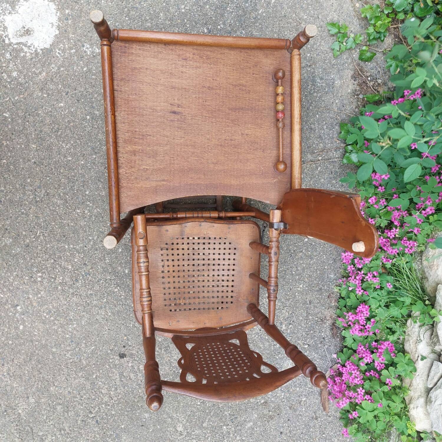 Antique high chair for baby and child