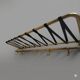 Coat rack, vintage 1950s-60s golden aluminium hats.