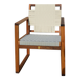 Fauteuil en teck et assise tressée
