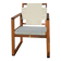 Fauteuil en teck et assise tressée