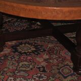 Inca design  leather top coffee table, Angel Pazmino, Ecuador 1970s