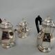 Coffee and tea service silver metal 3 pieces