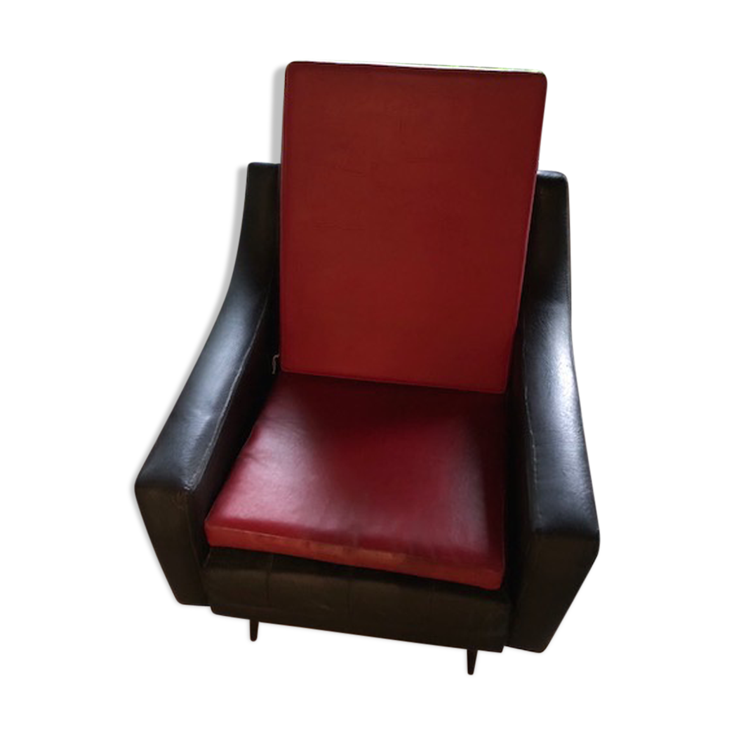 Armchair in leatherette 50s 60s