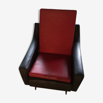 Armchair in leatherette 50s 60s