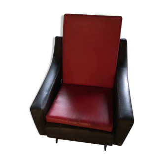 Armchair in leatherette 50s 60s