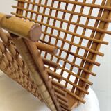 Wicker magazine rack