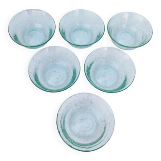 Vintage Biot glassware blown glass ramekins