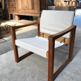Vintage armchair by Karin Mobring from the 70s, new fabric and straps