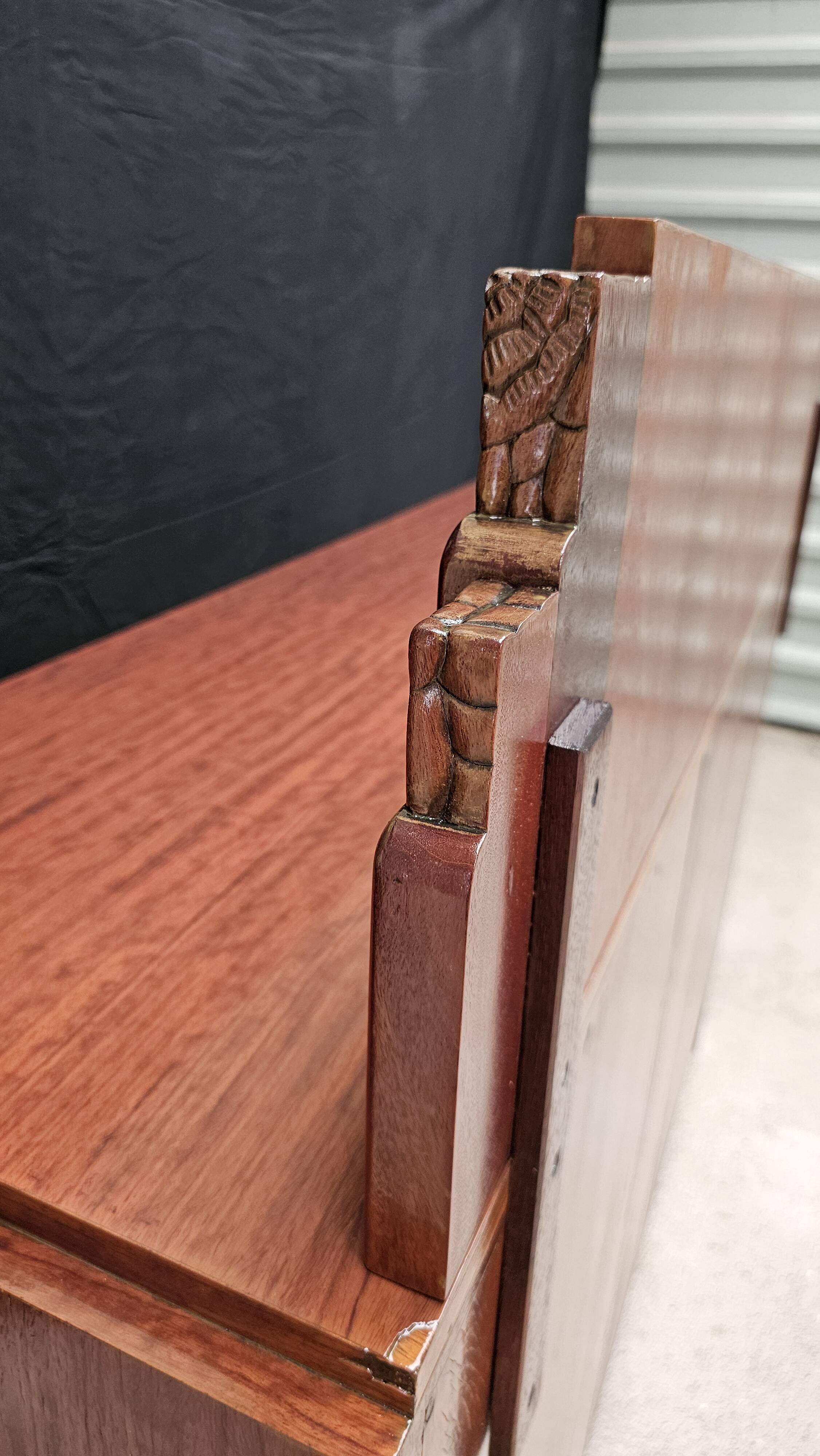 Art Deco buffet by Saddier & Fils in solid rosewood and veneer.