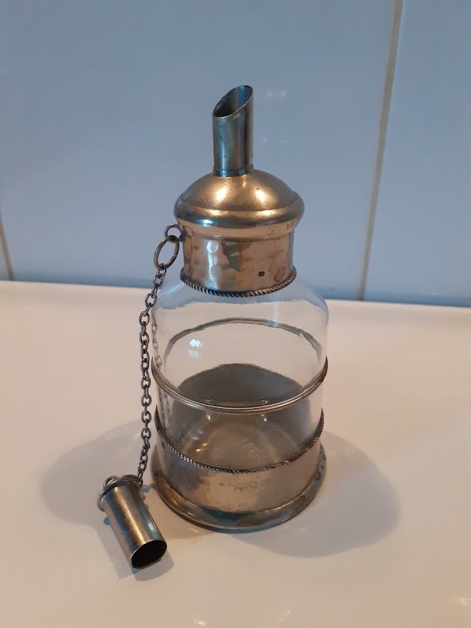 Glass and metal sugar sprinkler