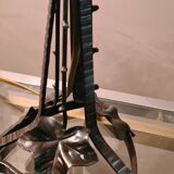 Lamp art deco and lampshade in opaque glass