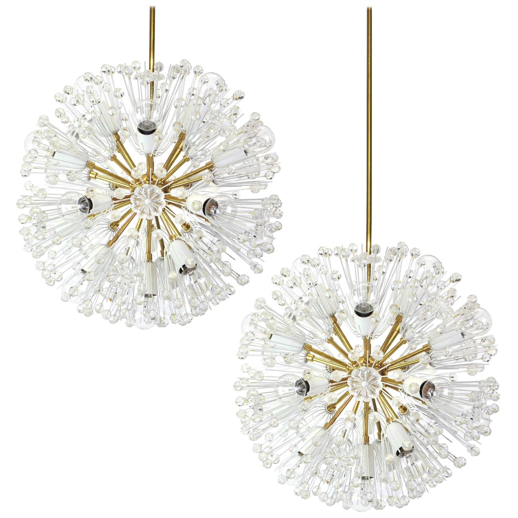 Brass star chandelier by Emil Stejnar, Austria, 1960s.