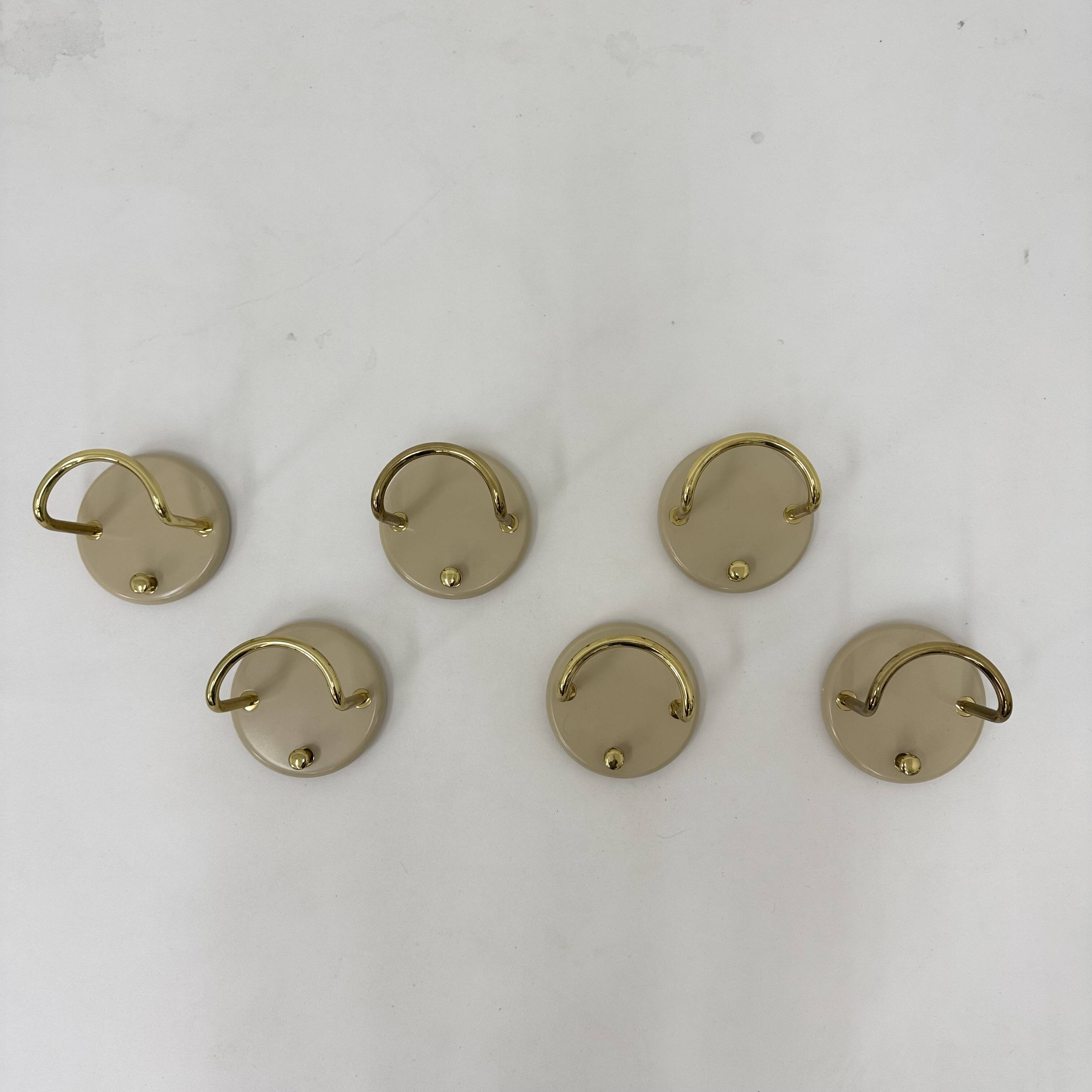 Set of 6 wall coat hooks by Schönbuch , 1970s Germany