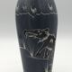Soapstone soliflore vase, hand carved and painted in africa