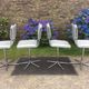 Vintage swivel chairs with chrome tubular base and silver skaï brand unic desing.