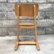 Series of 10 casala children's chairs in vintage light wood