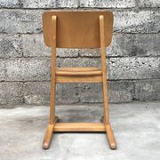 Series of 10 casala children's chairs in vintage light wood
