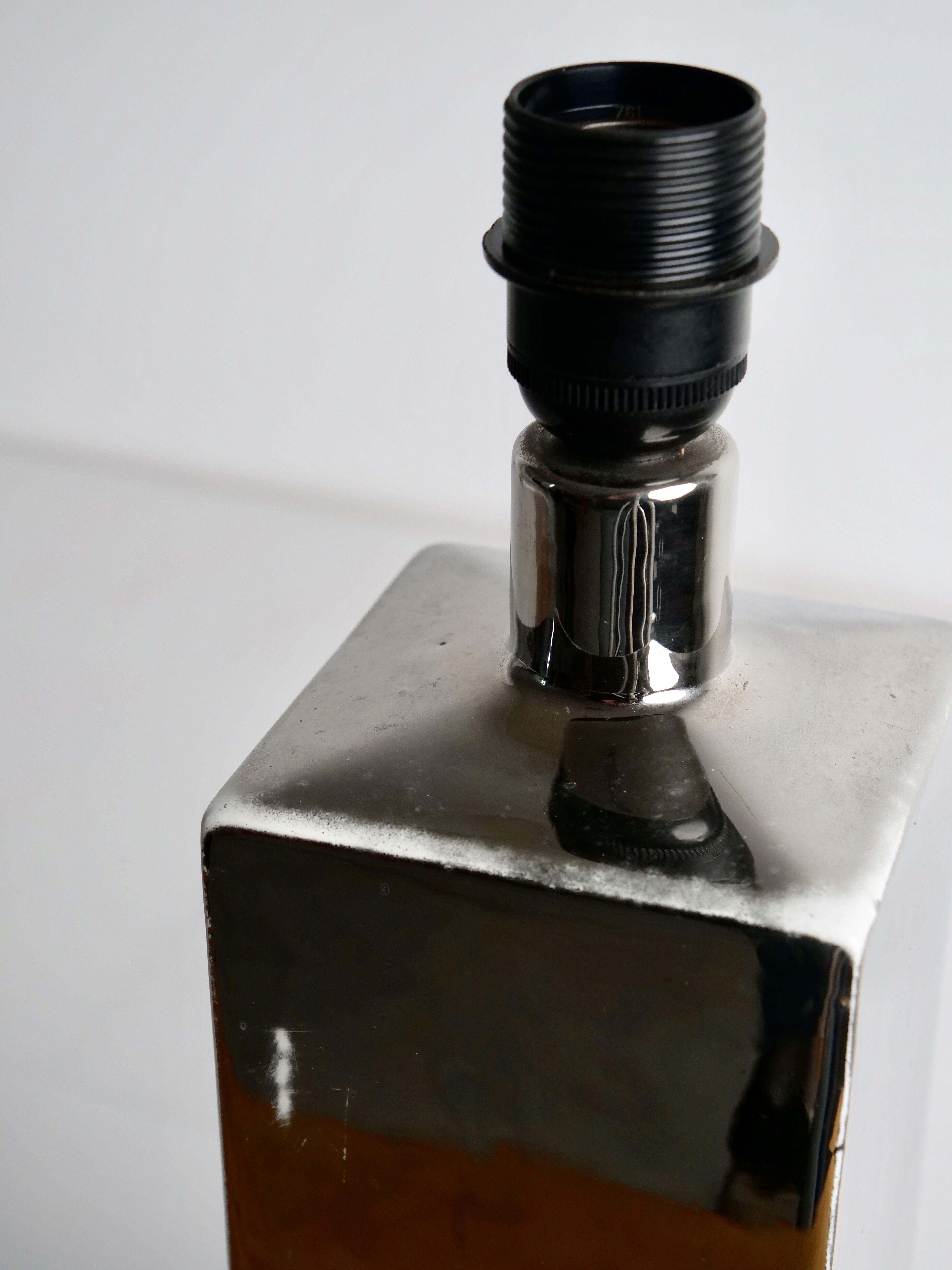 Italian design lamp in chrome ceramic