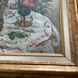 Oil painting on canvas, signed, dimensions: height - 70 cm - width - 60 cm