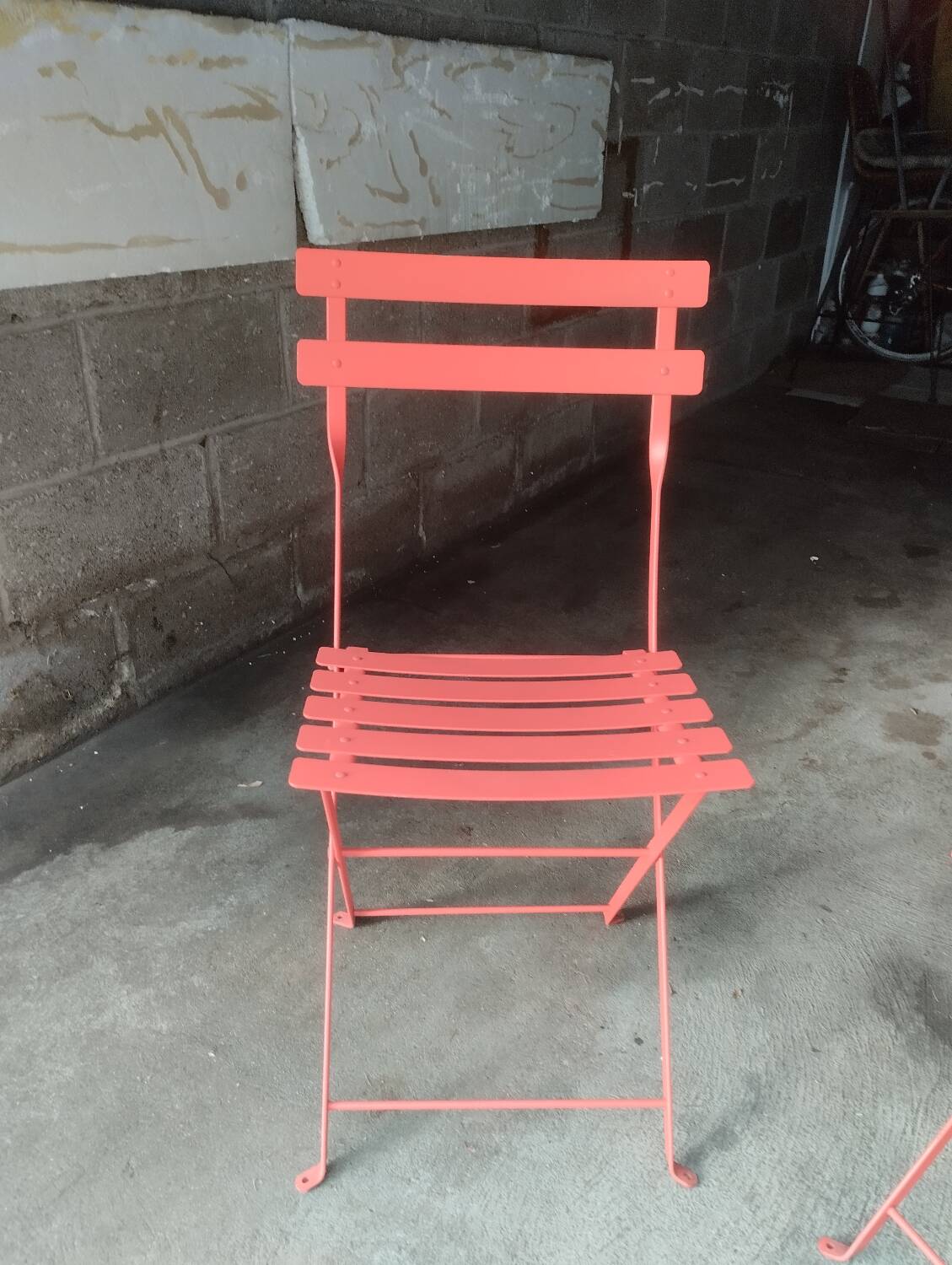 Folding steel chairs, set 2