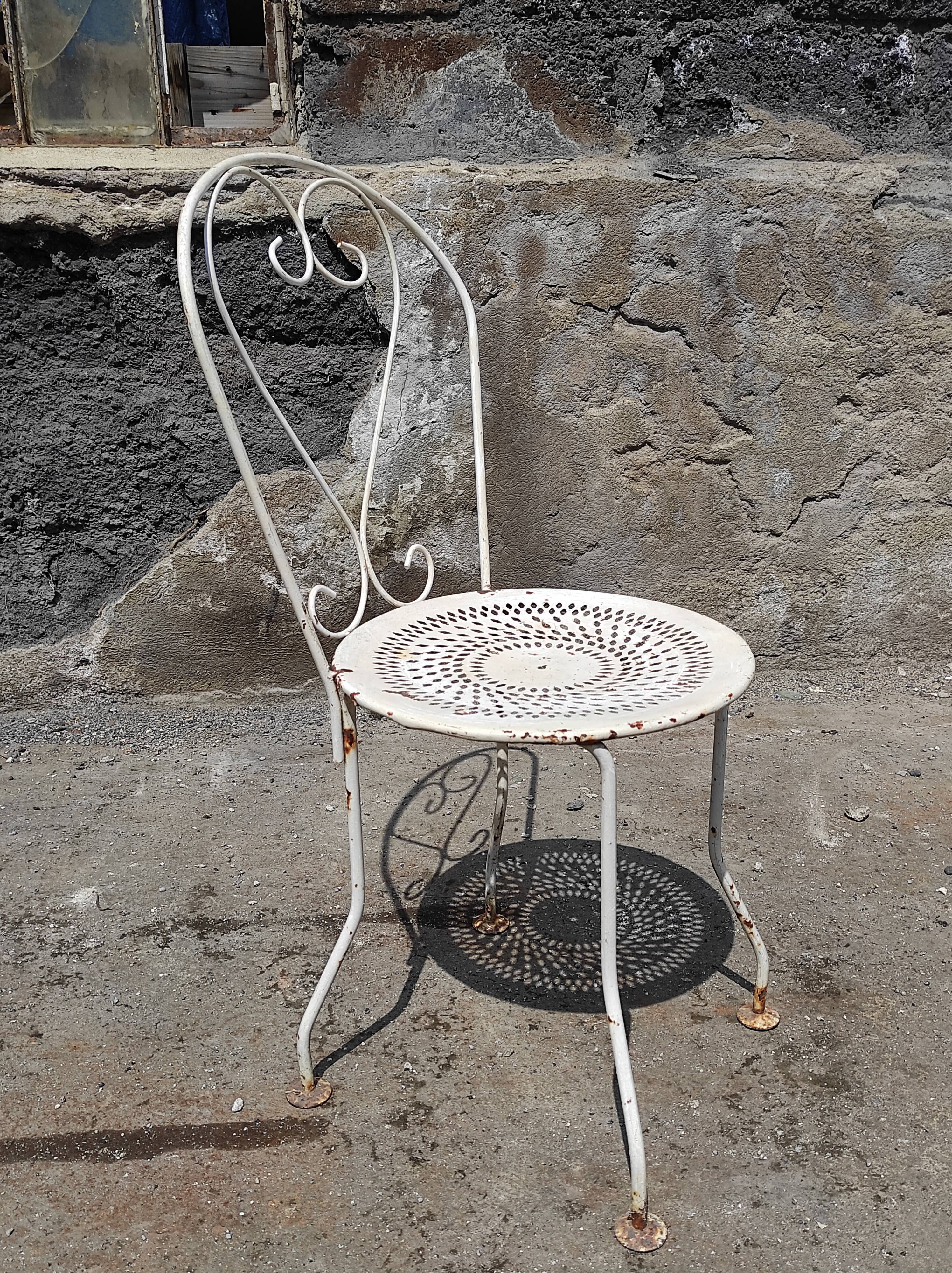 Chaises De Jardin Pliantes Vintage à Fleurs - Paire, Métal, Style Années 70, Royaume-Uni