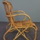 Fauteuil Belse 8 en rotin Dutch Design, 1950