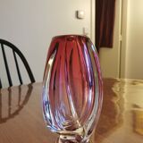 Vase val saint lambert en verre cristal belgian marked