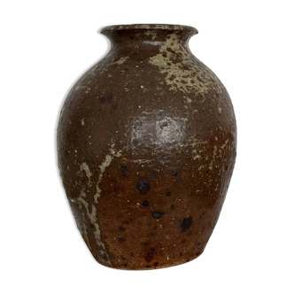 Vase en grès pyrite