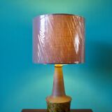 Bedside lamp in sandstone and ocher enamel. Nils Khaler Denmark 1965