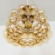 1 of 2 Large Bubble Glass Pendant Lamps by Helena Tynell for Glashütte Limb