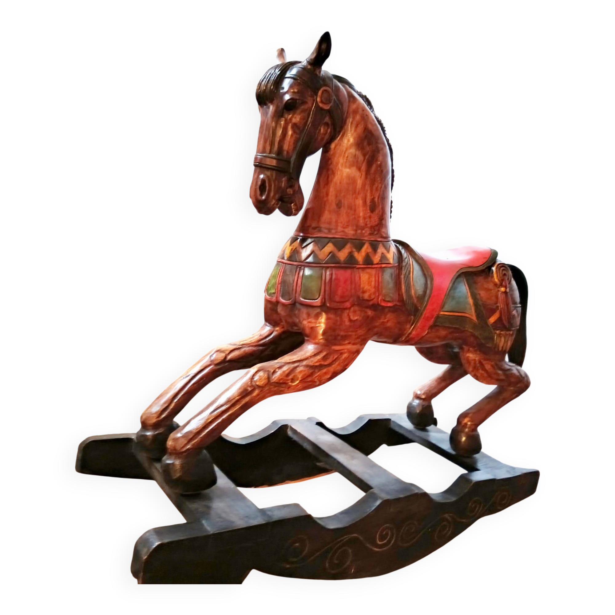 wooden rocking horse