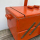Orange wooden sewing box 1960 1970