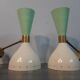 Pair of Italian two-tone appliques in vintage 1950s style