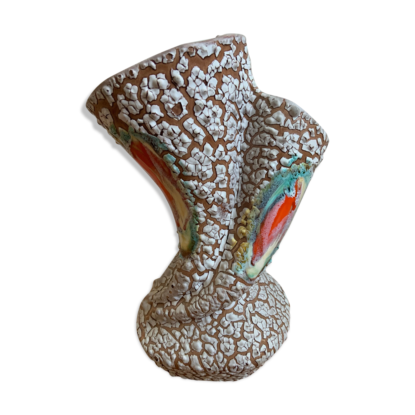 ceramic lava-style vase