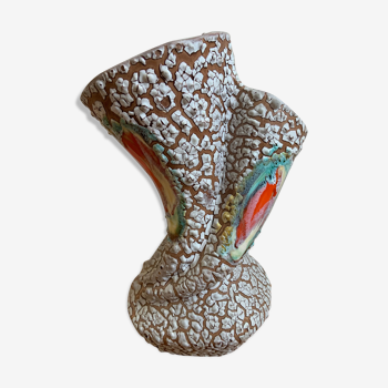 ceramic lava-style vase