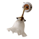 Art Deco wall sconce in porcelain, brass and crystal - early 20th century
