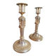 Pair of gilded bronze candlesticks - Louis XVI style.