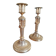 Pair of gilded bronze candlesticks - Louis XVI style.