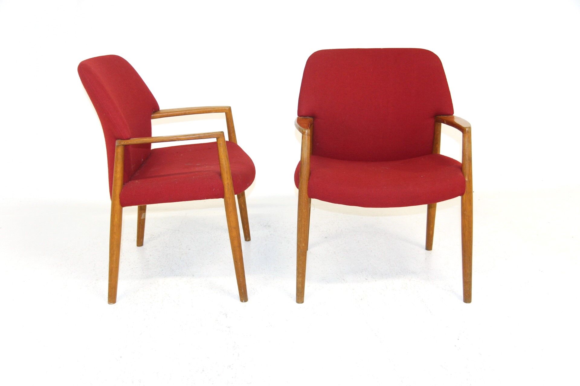 Set of 2 armchairs Aksel Bender Madsen & Ejner Larsen, Fritz Hansen, Sweden, 1960