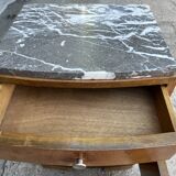 Bedside table with art deco marble