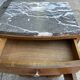 Bedside table with art deco marble