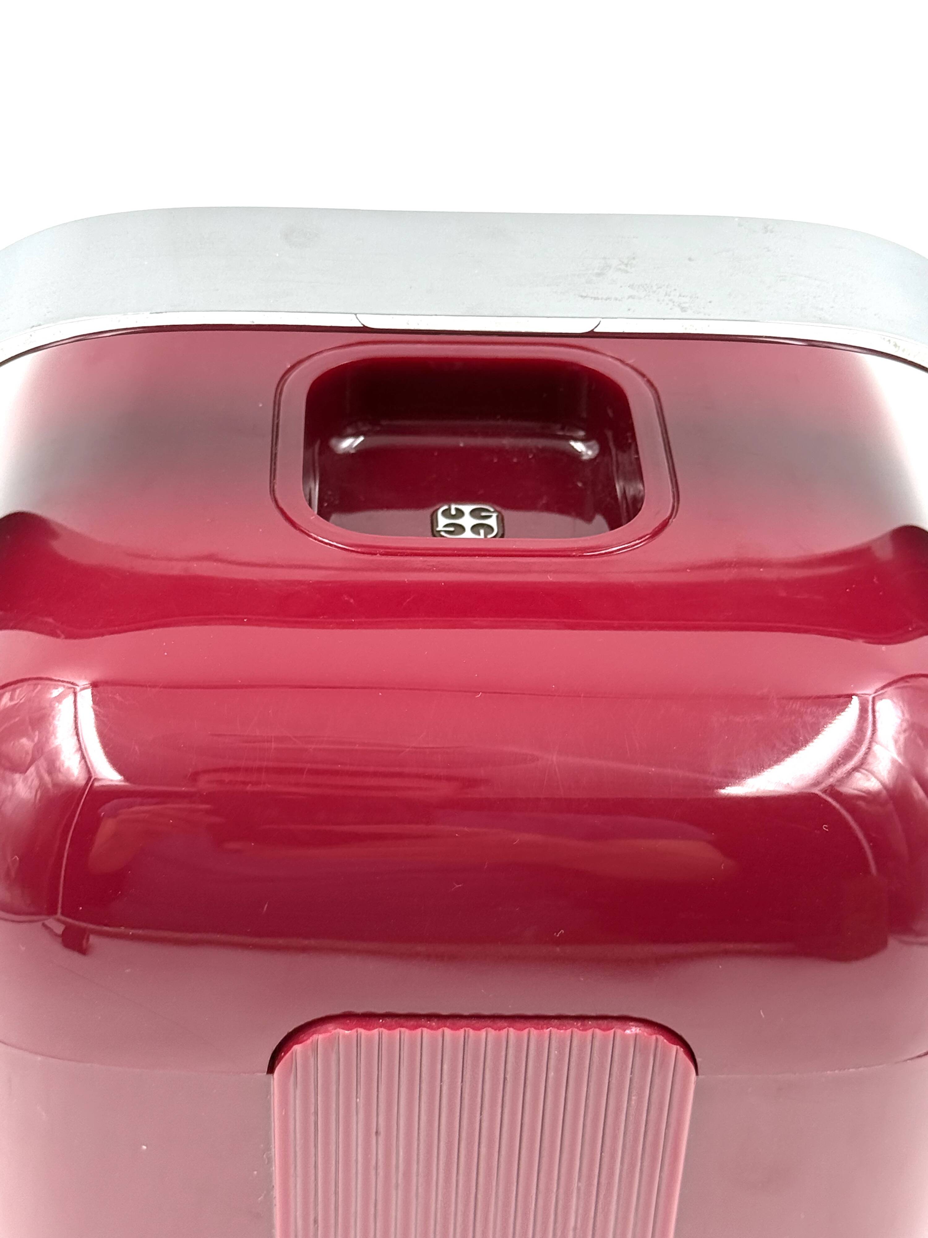 Space age red Ice Bucket, Guzzini Italy, ca. 1970s