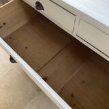 Charming old country sideboard painted in lime white