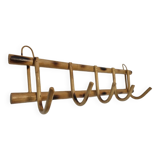 Rattan coat rack
