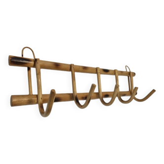 Rattan coat rack