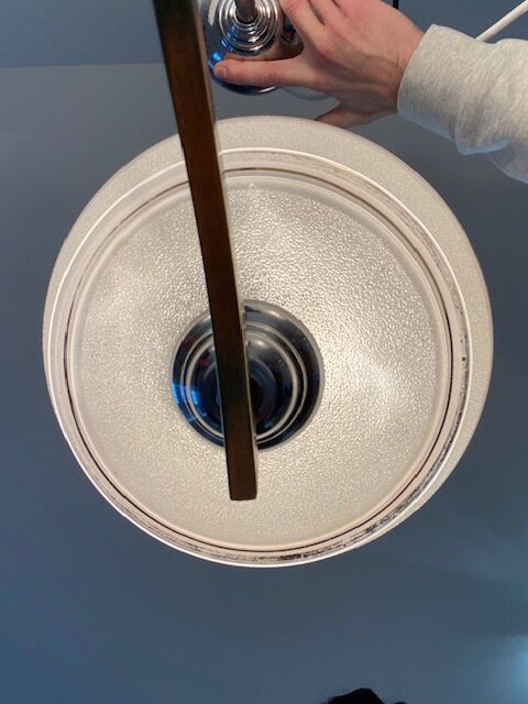 Chandelier 3 burners glass of Clichy